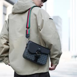 Fashionable Jacquard Pattern Men's Crossbody Bag High-End Casual Shoulder Bag for Commuting Business Waterproof Daily Sling Bag