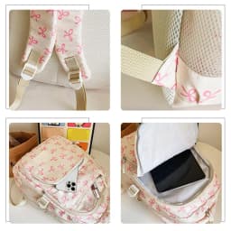 3 Set Large Capacity Backpack Nylon School Bag Adjustable Strap College Bag Travel Backpack Student Backpack