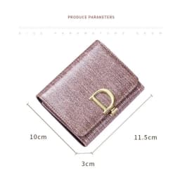 Bright Fashion Women Cowhide Leather Wallet Anti Rfid Card Holder Short Purse for Girl