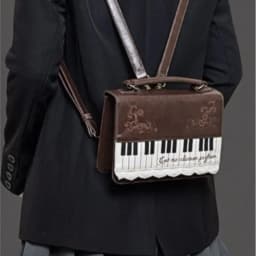 Piano Brown Square Messenger Bag Backpack Women Harajuku Vintage Handle Crossbody Bags Ladies Fairy Core Aesthetic Handbag 2025