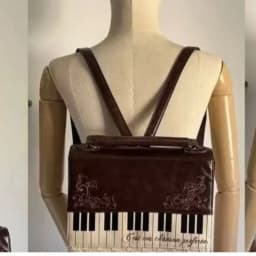 Piano Brown Square Messenger Bag Backpack Women Harajuku Vintage Handle Crossbody Bags Ladies Fairy Core Aesthetic Handbag 2025