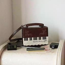 Piano Brown Square Messenger Bag Backpack Women Harajuku Vintage Handle Crossbody Bags Ladies Fairy Core Aesthetic Handbag 2025