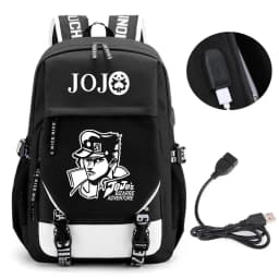 Anime JOJO Jonathan Joes Killer Golden Experience Backpack School BookBags Mochila Travel USB Port Bag Laptop Boy Girls Backpack