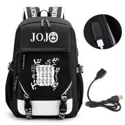 Anime JOJO Jonathan Joes Killer Golden Experience Backpack School BookBags Mochila Travel USB Port Bag Laptop Boy Girls Backpack