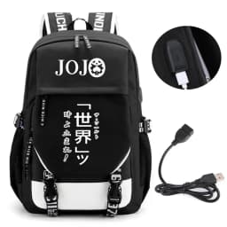 Anime JOJO Jonathan Joes Killer Golden Experience Backpack School BookBags Mochila Travel USB Port Bag Laptop Boy Girls Backpack