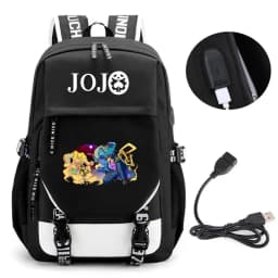 Anime JOJO Jonathan Joes Killer Golden Experience Backpack School BookBags Mochila Travel USB Port Bag Laptop Boy Girls Backpack