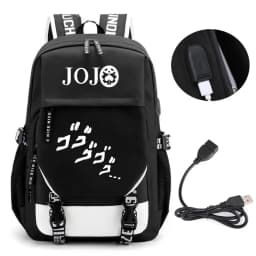 Anime JOJO Jonathan Joes Killer Golden Experience Backpack School BookBags Mochila Travel USB Port Bag Laptop Boy Girls Backpack