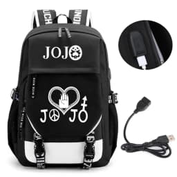 Anime JOJO Jonathan Joes Killer Golden Experience Backpack School BookBags Mochila Travel USB Port Bag Laptop Boy Girls Backpack