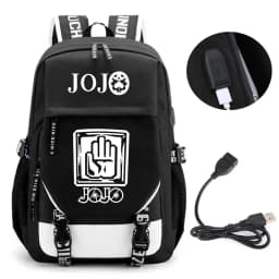 Anime JOJO Jonathan Joes Killer Golden Experience Backpack School BookBags Mochila Travel USB Port Bag Laptop Boy Girls Backpack