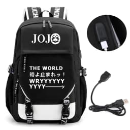 Anime JOJO Jonathan Joes Killer Golden Experience Backpack School BookBags Mochila Travel USB Port Bag Laptop Boy Girls Backpack