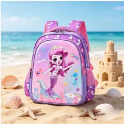 Kids Backpack Purple Girl Elementary Primary School Backpacks Kindergarten Bookbags 3D Mermaid Cute Children Shoulder School Bag