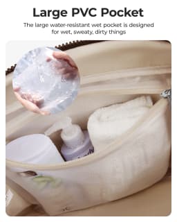 BAGSMART Women Duffle Bag for Travel with Wet Pocket Lightweight Water Resistant Carry on Weekender Gym Bag