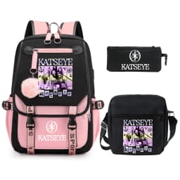 3pcs Kpop KATSEYE Backpack Shoulder Bag Pencil Bag Set Large Capacity Schoolbag for Student Girl Teenager Fashion Travel Bagpack