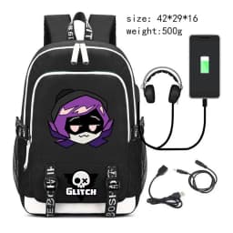New Murder Drones Backpack for Student Boys Fashion Trend Backpack USB Laptop Bagpack Cartoon Black Girl School Bag for Teenager