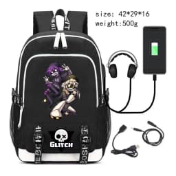 New Murder Drones Backpack for Student Boys Fashion Trend Backpack USB Laptop Bagpack Cartoon Black Girl School Bag for Teenager