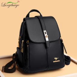 Vintage Large Capacity Women's Backpack High Quality Leather Female Travel School Bag Rucksack Purse Bookbag