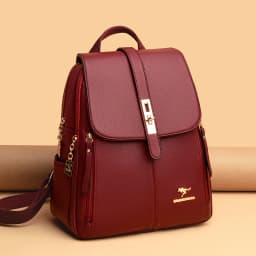 Vintage Large Capacity Women's Backpack High Quality Leather Female Travel School Bag Rucksack Purse Bookbag