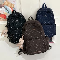 Dot Print Fashion Female Travel Large School Bag Ladies Trendy Book Bags Women Student Laptop College Backpack Teen Girl Boys
