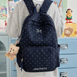 Dot Print Fashion Female Travel Large School Bag Ladies Trendy Book Bags Women Student Laptop College Backpack Teen Girl Boys