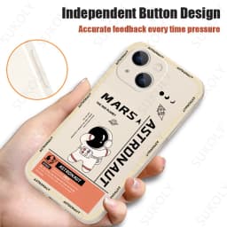 Mars Astronaut Printed Case For iPhone 17e 18 17 16 15 Pro Max 14 13 Pro Max 16e ShockProof Silicone Soft TPU Phone Cover Funda