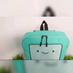 Kawaii 3D Cartoon Robot Backpack 14 Inch Canvas School Bag Fashion Unisex Student Outdoor Rucksack Cute Back To School Kids Gift