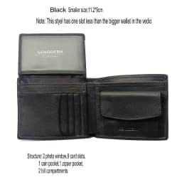 Cow Leather Men Wallets with Coin Pocket Vintage Male Purse Function Brown Genuine Leather Men Wallet with Card Holders