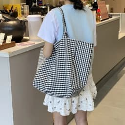 Women's Tote Bags Korean Plaid Harajuku Fashionable Simple Versatile Shoulder Bags Large Capacity Portable Handbags For Girl