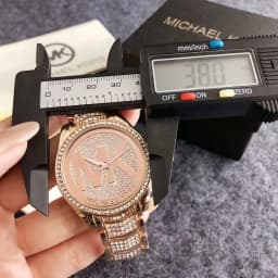 Michael Kors New Fashionable and Elegant Women's Watch Wallet MK Light Luxury Pink Plate Large Letter Watch Bag Exquisite Gift