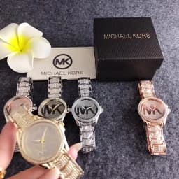 Michael Kors New Fashionable and Elegant Women's Watch Wallet MK Light Luxury Pink Plate Large Letter Watch Bag Exquisite Gift