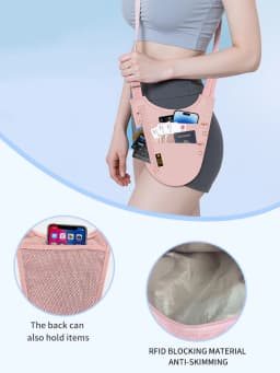 SooGree RFID Blocking Anti-theft Underarm Travel Pouch Hidden Security Shoulder Bag Passport Card Phone Holder Wallet Men Women