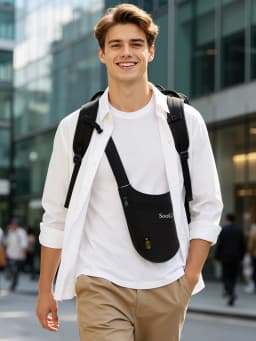 SooGree RFID Blocking Anti-theft Underarm Travel Pouch Hidden Security Shoulder Bag Passport Card Phone Holder Wallet Men Women