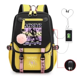 Hot Kpop Katseye Printed Personality Harajuku Backpack Girl School Bag Laptop Bag Women Men Travel Bag Daily Backpack