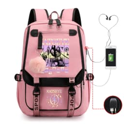 Hot Kpop Katseye Printed Personality Harajuku Backpack Girl School Bag Laptop Bag Women Men Travel Bag Daily Backpack