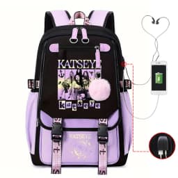 Hot Kpop Katseye Printed Personality Harajuku Backpack Girl School Bag Laptop Bag Women Men Travel Bag Daily Backpack