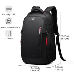 OIWAS School Bags 14 Inch Laptop Backpacks Waterproof Nylon 29L Casual Shoulder Bagpack Travel Teenage Men's Backpack Mochila