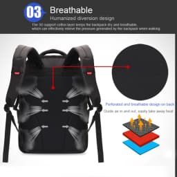 OIWAS School Bags 14 Inch Laptop Backpacks Waterproof Nylon 29L Casual Shoulder Bagpack Travel Teenage Men's Backpack Mochila