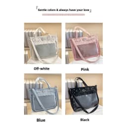 Cool Transparent Ita Bag Original Design Large Capacity Y2K Tote Bag Pure Color Internal Compartment Shoulder Bag Casual Wear