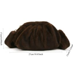 New Comfortable Versatile Texture Top Clutch Bag Women Winter Fluffy Cloud Crossbody Bag Retro Furry Commuting Storage Bag