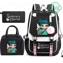 The Apothecary Diaries Maomao Anime Schoolbag School Backpack Teens Girl Casual Daypack Student Back To School Bookbag 3pcs/set