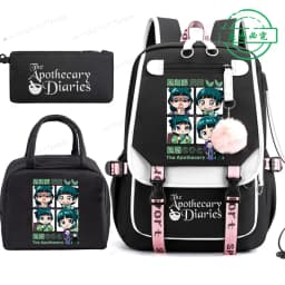 The Apothecary Diaries Maomao Anime Schoolbag School Backpack Teens Girl Casual Daypack Student Back To School Bookbag 3pcs/set