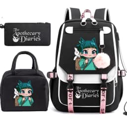 The Apothecary Diaries Maomao Anime Schoolbag School Backpack Teens Girl Casual Daypack Student Back To School Bookbag 3pcs/set