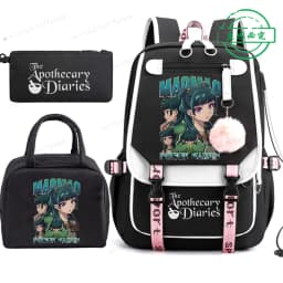 The Apothecary Diaries Maomao Anime Schoolbag School Backpack Teens Girl Casual Daypack Student Back To School Bookbag 3pcs/set