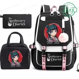 The Apothecary Diaries Maomao Anime Schoolbag School Backpack Teens Girl Casual Daypack Student Back To School Bookbag 3pcs/set