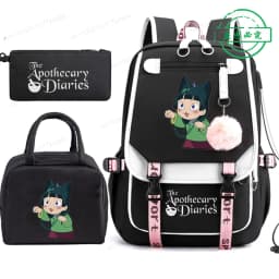 The Apothecary Diaries Maomao Anime Schoolbag School Backpack Teens Girl Casual Daypack Student Back To School Bookbag 3pcs/set