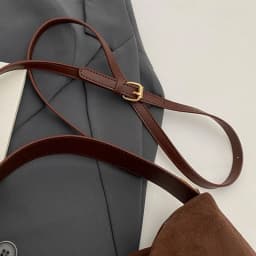 Fashion Autumn Winter Big Boston Tote Soft Matte Suede Cow Leather Women's Handbag Shoulder Crossbody Bag For Women Grey Brown