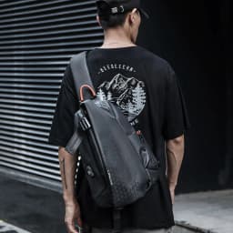 Fashion Business Men's Crossbody Bags Motorcycle Waterproof Nylon Chest Packs Casual Travel Large Capacity Shoulder Bag Male