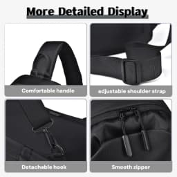Men's Multifunctional Chest Bag with Adjustable Shoulder Straps Business Shoulder Bag Suitable for Sports Business Travel Commut
