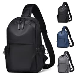 Men's Multifunctional Chest Bag with Adjustable Shoulder Straps Business Shoulder Bag Suitable for Sports Business Travel Commut