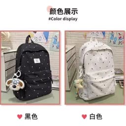 New Niche Polka Dot Backpack Fashion Simple Large Capacity Student Backpack Travel Storage Bag Back To School Women's Bags