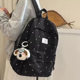 New Niche Polka Dot Backpack Fashion Simple Large Capacity Student Backpack Travel Storage Bag Back To School Women's Bags